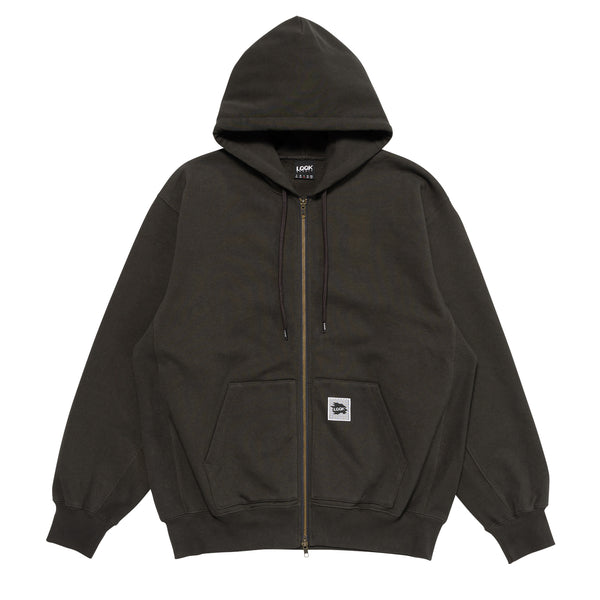 【LQQK STUDIO|ルックスタジオ】SWEAT ZIP HOODIE/スウェットジップフーディー(GREEN , BLACK)