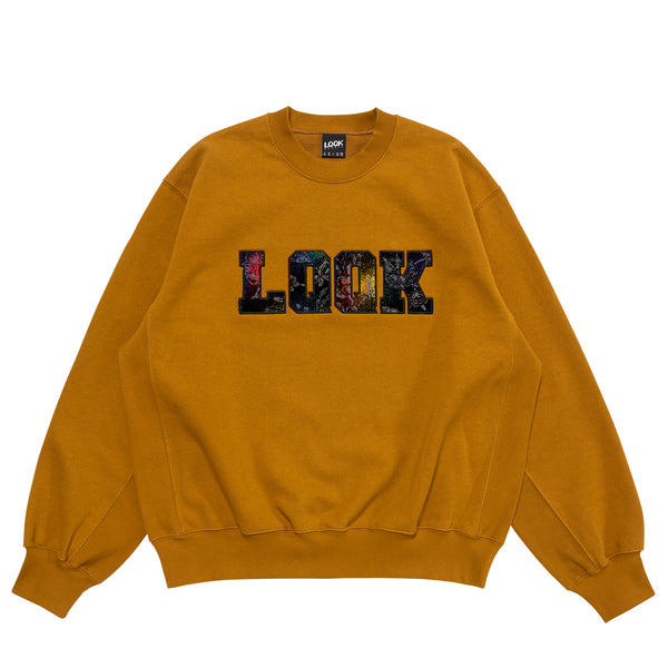 【LQQK STUDIO|ルックスタジオ】BUS SEAT SWEAT CREWNECK/バスシートスウェットクルーネック(BLUE , BEIGE)