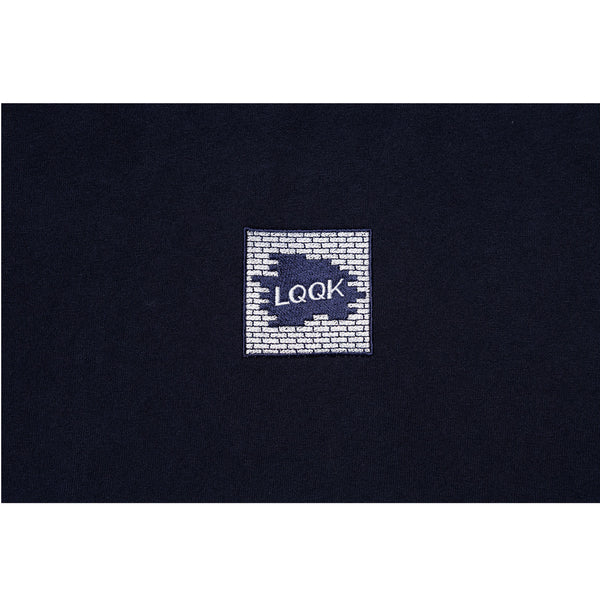 【LQQK STUDIO|ルックスタジオ】L/S BRICK LOGO TEE/ロングスリーブ ブリックロゴTシャツ(STONE , NAVY)