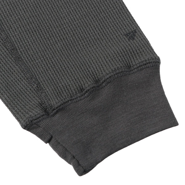 【PAPERSKY WEAR|ペーパースカイウェア】MERINO WAFFLE LONG T-SHIRT/メリノワッフル ロングTシャツ(BLACK)