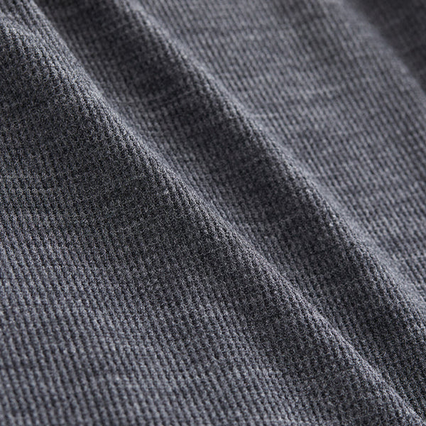 MERINO WAFFLE LONG T-SHIRT/メリノワッフル ロングTシャツ(CHARCOAL)