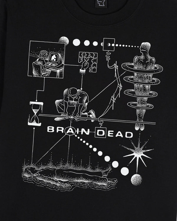 【BRAIN DEAD|ブレインデッド】MIND PUZZLE T-SHIRT/マインドパズルTシャツ(BLACK)
