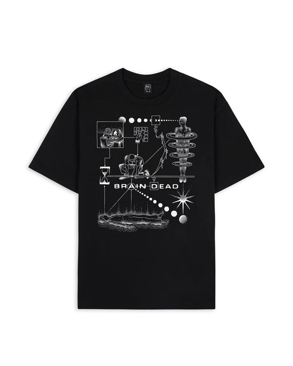 【BRAIN DEAD|ブレインデッド】MIND PUZZLE T-SHIRT/マインドパズルTシャツ(BLACK)