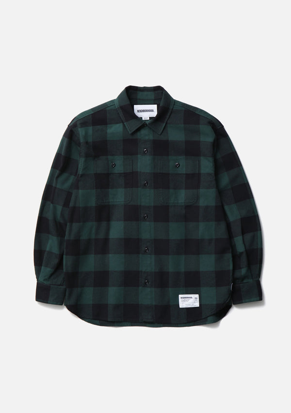 【NEIGHBORHOOD|ネイバーフッド】  BUFFALO CHECK SHIRT LS/バッファローチェックシャツ(GREEN,BLUE,BLAC)