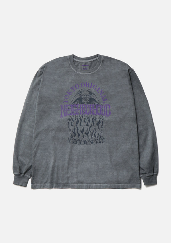 【NEIGHBORHOOD|ネイバーフッド】NH . TEE LS-3(GRAY,ORANGE )