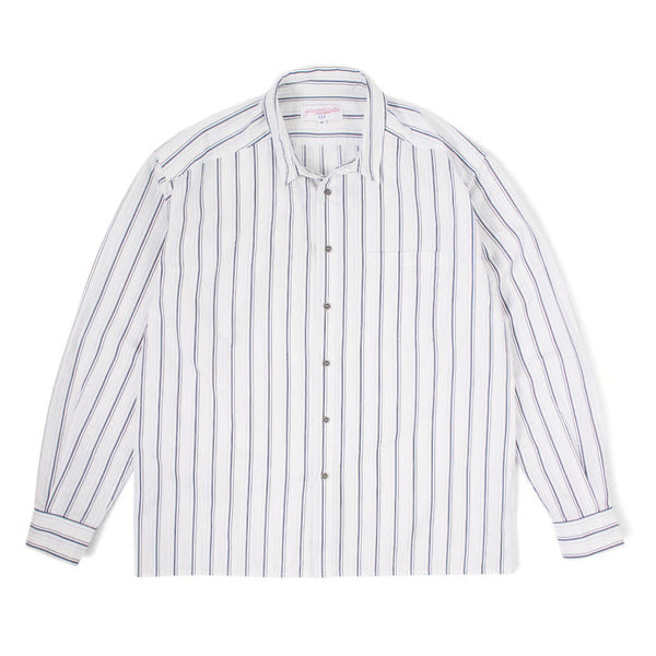 【YARDSALE|ヤードセール】NIGHTLINE STRIPE SHIRT/ナイトラインストライプシャツ(BLUE)