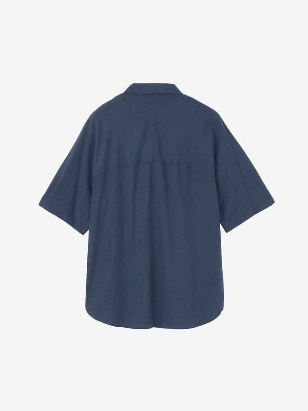 【THE NORTH FACE|ザノースフェイス】S/S ARROWLINE SHIRT/S/Sアローラインシャツ(CN チップブラウン,AN アビエイターネイビー)