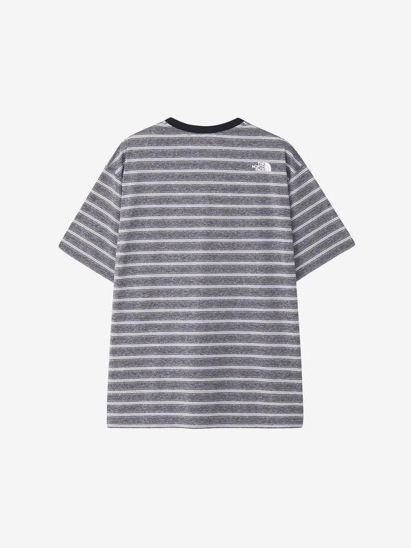 【THE NORTH FACE|ザノースフェイス】S/S FREE RUN BORDER CREW/S/Sフリーランボーダークルー(SC スマック,K ブラック)