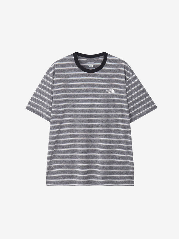 【THE NORTH FACE|ザノースフェイス】S/S FREE RUN BORDER CREW/S/Sフリーランボーダークルー(SC スマック,K ブラック)