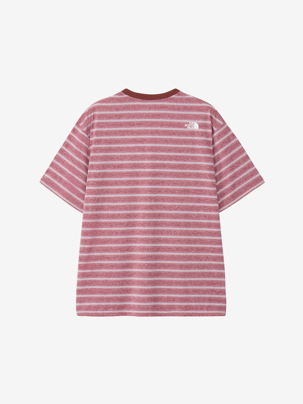 【THE NORTH FACE|ザノースフェイス】S/S FREE RUN BORDER CREW/S/Sフリーランボーダークルー(SC スマック,K ブラック)