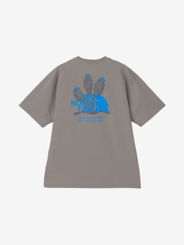【THE NORTH FACE|ザノースフェイス】S/S FREE RUN ES GRAPHIC CREW/S/Sフリーラン ES グラフィッククルー(W ホワイト,CR キャバングレー,K ブラック)