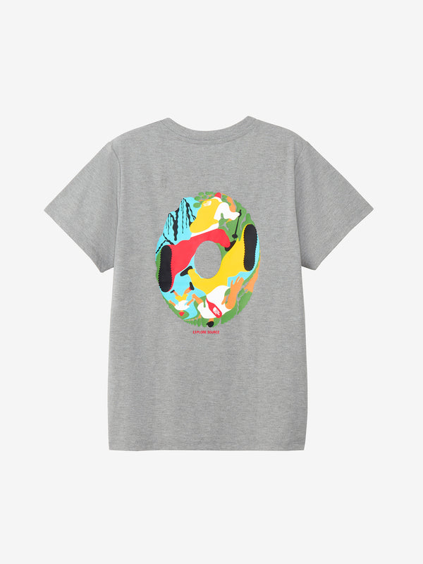 【THE NORTH FACE|ザノースフェイス】W'S S/S ES CIRCULAT TEE/ウィメンズS/S ES サーキュレーションティー(W ホワイト,Z ミックスグレー)