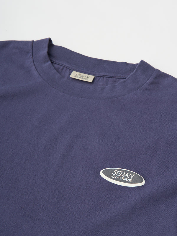 【SEDAN ALL-PURPOSE|セダンオールパーパス】OVAL LOGO LAYERED TEE/オーバルロゴレイヤードL/S Tシャツ(NAVY/CHARCOAL)