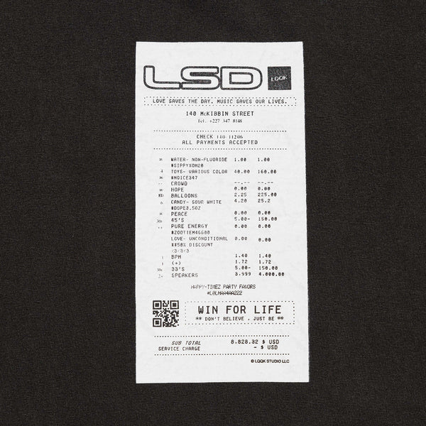 【LQQK STUDIO | ルックスタジオ】LSD TEE(GREY , WASHED BLACK)