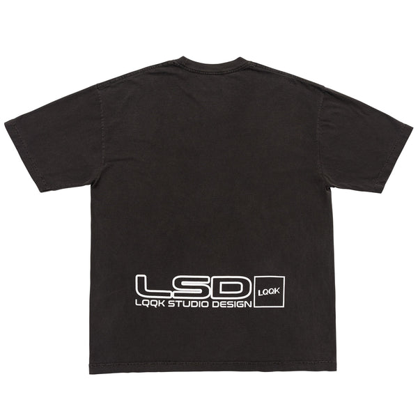 【LQQK STUDIO | ルックスタジオ】LSD TEE(GREY , WASHED BLACK)