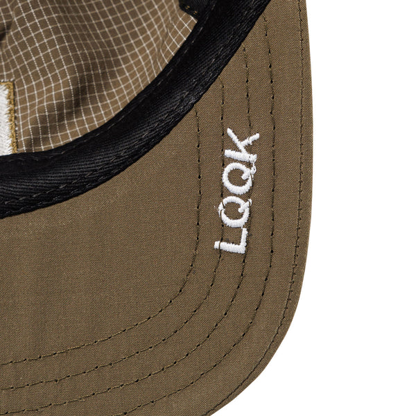 【LQQK STUDIO | ルックスタジオ】RIPSTOP BOX LOGO CAP/リップストップボックスロゴキャップ(KHAKI)