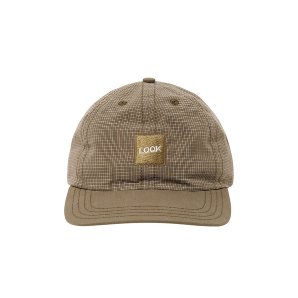 【LQQK STUDIO | ルックスタジオ】RIPSTOP BOX LOGO CAP/リップストップボックスロゴキャップ(KHAKI)