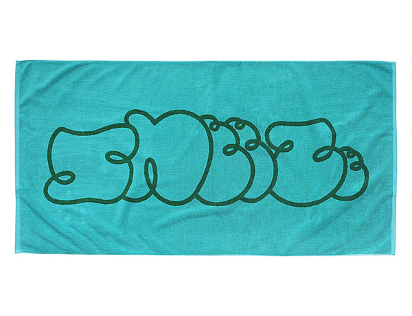 LOGO BEACH TOWEL/ロゴ ビーチタオル(AQUA)