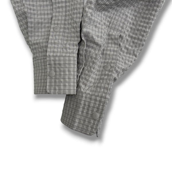 【迷迭香|マンネンロウ】PR CHECK SHIRT1/PR チェックシャツ1(OFF , GRY) 正規取扱店舗 公式オンライン通販 島根 松江 シアサッカーシャツ 