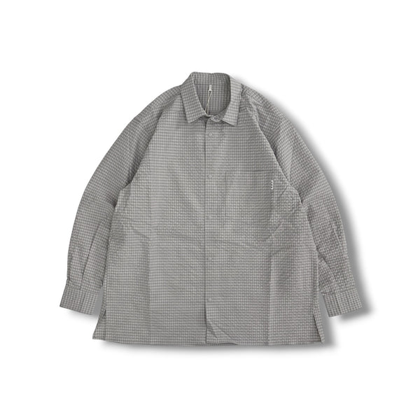 【迷迭香|マンネンロウ】PR CHECK SHIRT1/PR チェックシャツ1(OFF , GRY) 正規取扱店舗 公式オンライン通販 島根 松江 シアサッカーシャツ 