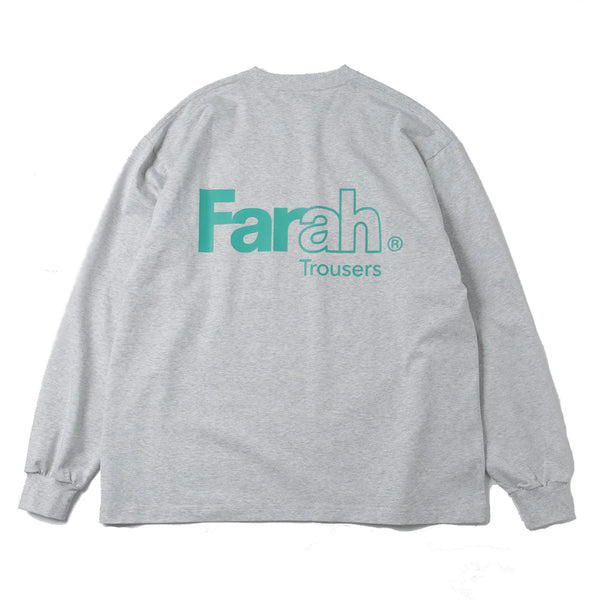 PRINTED GRAPHIC T-SHIRT "FARAH TROUSERS"/プリントグラフィックTシャツ(ASH GRAY)