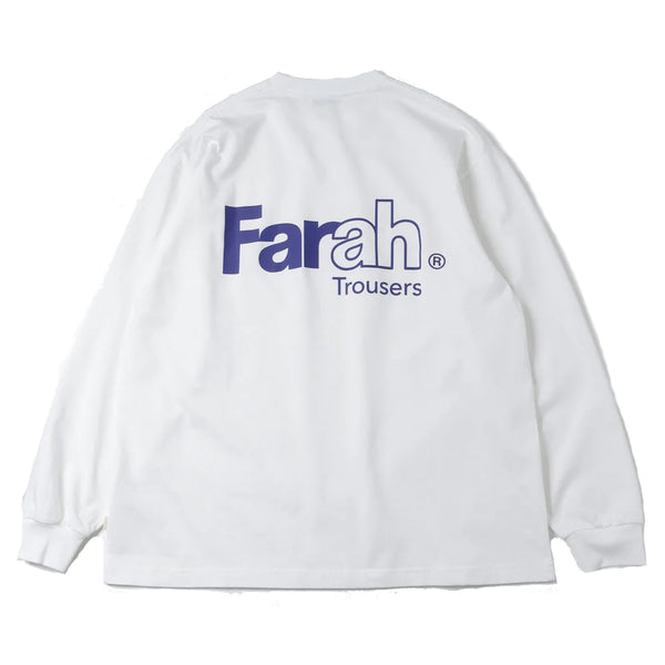 PRINTED GRAPHIC T-SHIRT "FARAH TROUSERS"/プリントグラフィックTシャツ(WHITE)