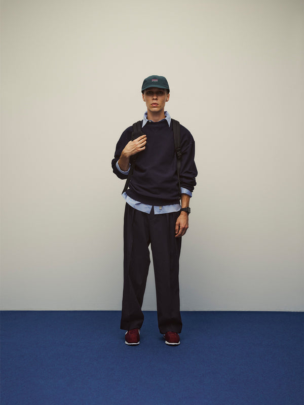 【SEDAN ALL-PURPOSE|セダンオールパーパス】VENTILATION WIDE SLACKS/ベチレーションワイドスラックス(BLACK)