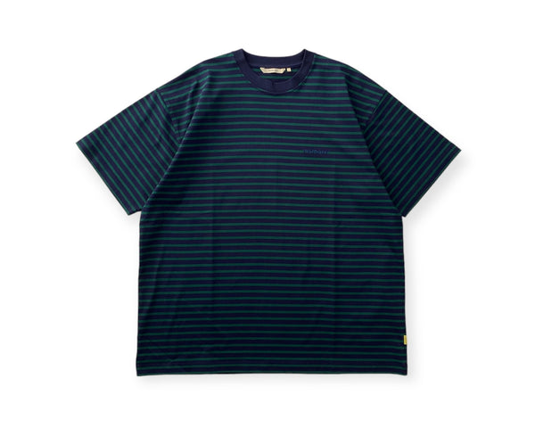 STRIPED T-SHIRT/ストライプ Tシャツ(NAVYxGREEN)
