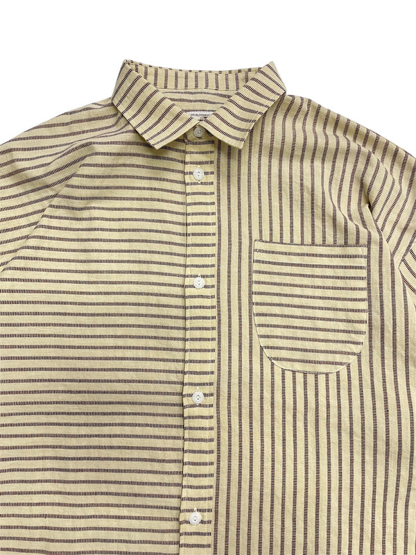 【NOROLL|ノーロール】NORMAL SHIRT STRIPE S/S/ノーマルシャツ ストライプSS(BROWN , BLUE)