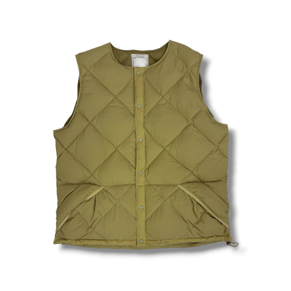 【PAPERSKY WEAR|ペーパースカイウェア】MIDDEL LAYER DOWN VEST(BLACK , BEIGE , BLUE) 正規取扱店舗 公式オンライン通販 島根 松江 ダウンベスト 26FW 軽量 ミドルレイヤー 登山 アウトドア 