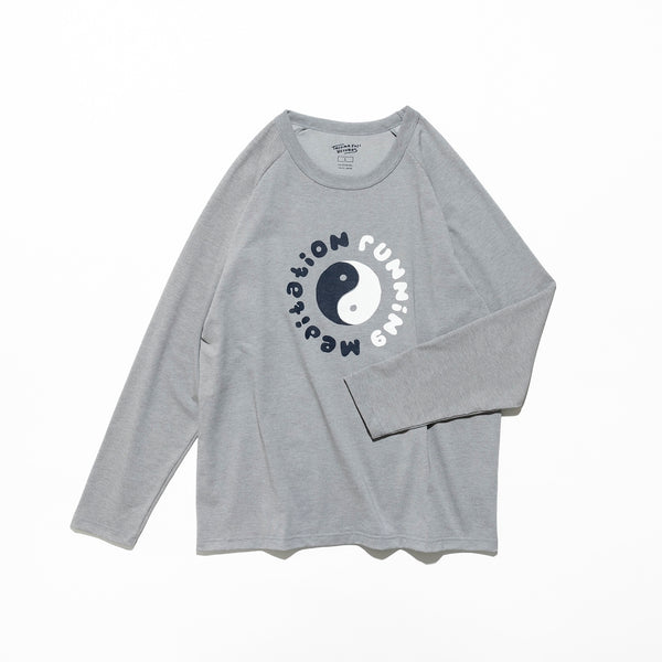 【TACOMA FUJI RECORDS|タコマフジレコード】RUNNING MEDITATION POLY LS TEE(HEATHER GRAY) 正規取扱店舗 公式オンライン通販 島根 松江 26FW Jerry Ukai ジェリー鵜飼 ロングスリーブTシャツ ロンT  