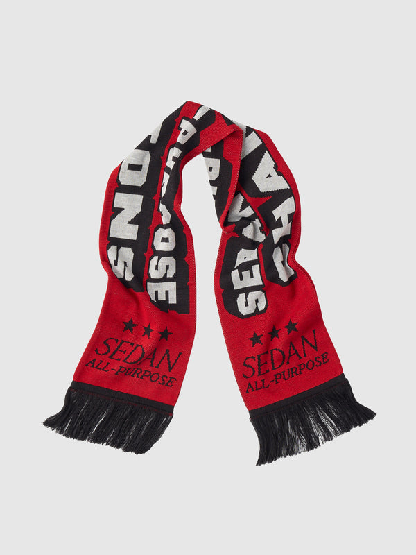 【SEDAN ALL-PURPOSE | セダンオールパーパス】FOOTBALL SCARF/フットボールスカーフ(RED)