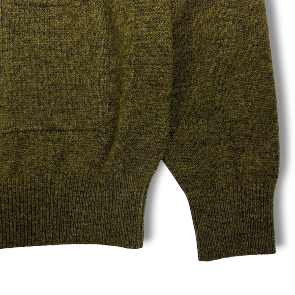 【PAJA STUDIO|パハ スタジオ】SEPARATE POCKET SWEATER/セパレイトポケットセーター(KHAKI)正規取扱店舗 公式オンライン通販 島根 松江 26FW ニット シェットランドウール