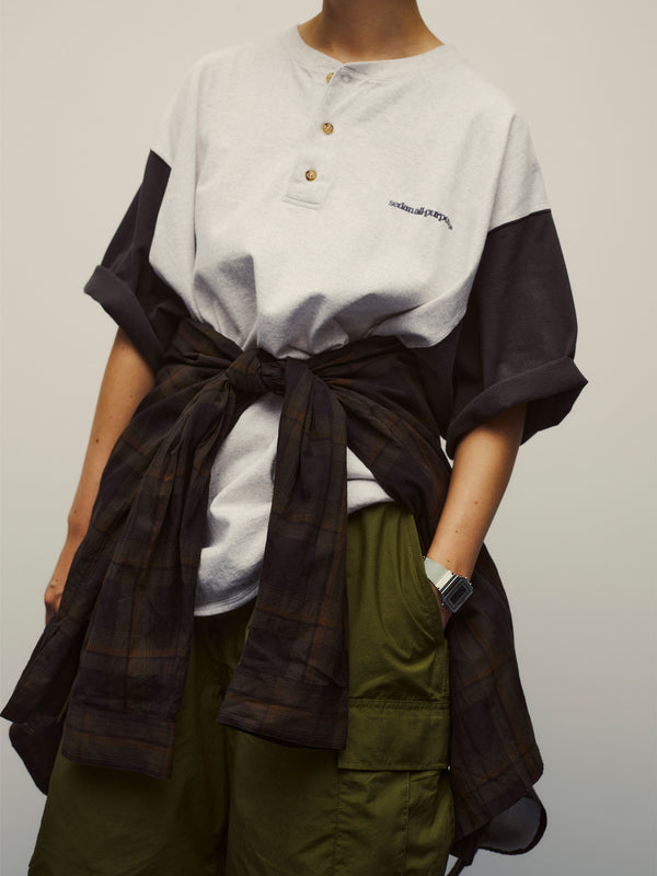 【SEDAN ALL-PURPOSE|セダンオールパーパス】MADRAS PLAID OPEN COLLAR SHIRT/マドラスプレイド オープンカラーシャツ(BLACK/OLIVE)