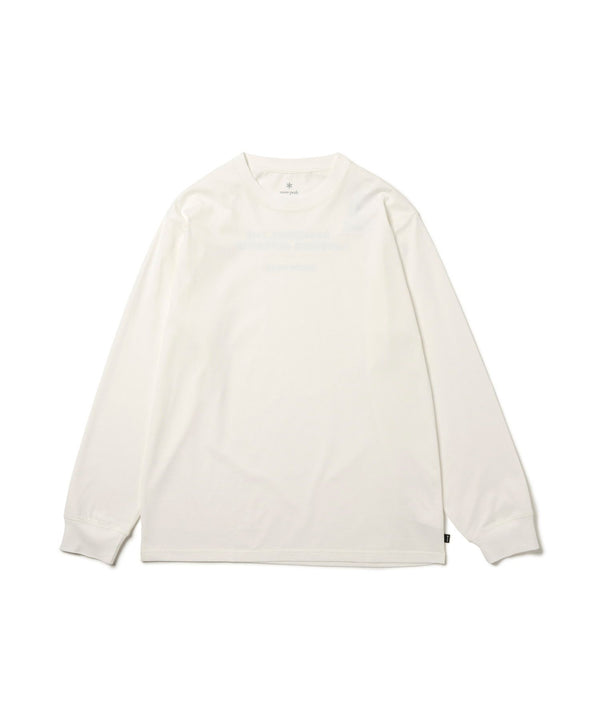 【SNOW PEAK|スノーピーク】SNOW PEAK TYPOGRAPHY L/S T-SHIRT/スノーピークタイポグラフィL/S ティーシャツ(OFF WHITE , GREY)