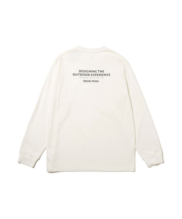 【SNOW PEAK|スノーピーク】SNOW PEAK TYPOGRAPHY L/S T-SHIRT/スノーピークタイポグラフィL/S ティーシャツ(OFF WHITE , GREY)