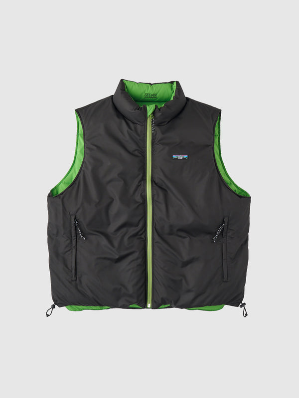 【SEDAN ALL-PURPOSE | セダンオールパーパス】REVERSIBLE DOWN VEST/リバーシブルダウンベスト(SPROTUT×BLACK)