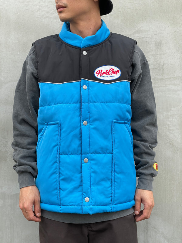 【PORKCHOP GARAGE SUPPLY|ポークチョップ ガレージ サプライ】RACING VEST/レーシングベスト(BLUE)