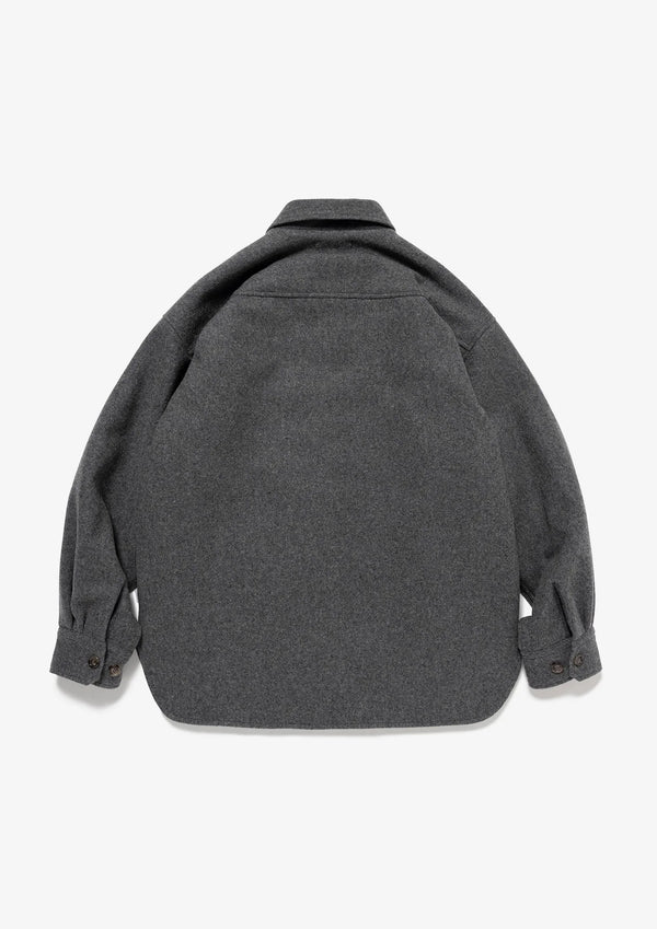 WTAPS 
WCPO / JACKET / WONY. MELTON
品番:262TQDT-JKM02
FABRIC:ウール 90% /ナイロン 10%
COLOR:BLACK:GRAY