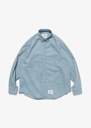 WTAPS  
BD LS 01 / LS / COTTON. DENIM. RF 
品番:262CWDT-SHM01
COLOR:INDIGO
ストーンバイオブリーチ加工を施した8ozのムラ糸デニムのボタンダウンシャツ。
裾は緩やかなラウンドカットで、すっきりとしたレギュラーフィットモデル。 
公式オンライン
通販