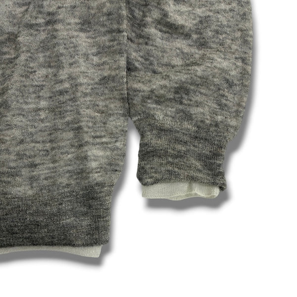 【CREPUSCULE|クレプスキュール】W/G MOHAIR REVERSIBLE P/O(GRAY/L.GRAY , BLACK/GRAY) 正規取扱店舗 公式オンライン通販 島根 松江 モヘアセーター モヘアニット リバーシブル