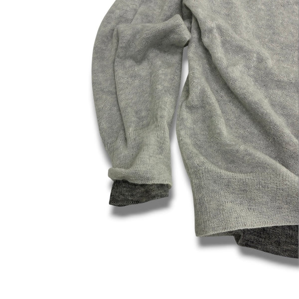 【CREPUSCULE|クレプスキュール】W/G MOHAIR REVERSIBLE P/O(GRAY/L.GRAY , BLACK/GRAY) 正規取扱店舗 公式オンライン通販 島根 松江 モヘアセーター モヘアニット リバーシブル