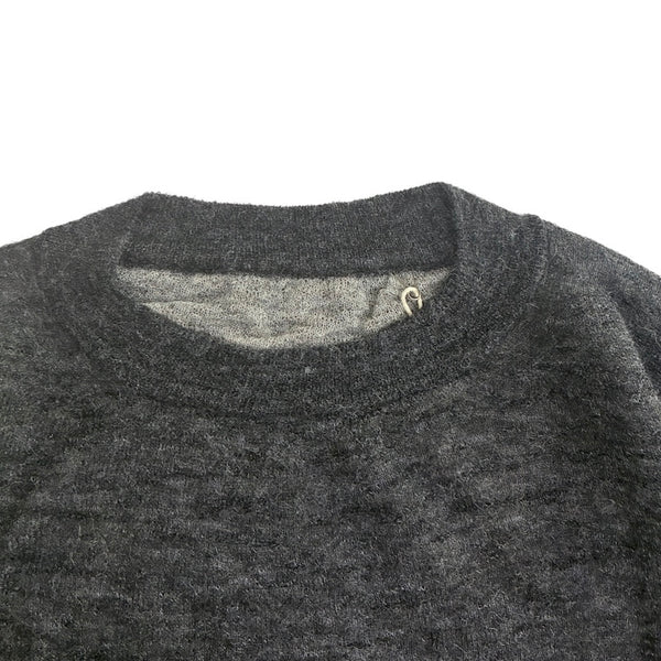 【CREPUSCULE|クレプスキュール】W/G MOHAIR REVERSIBLE P/O(GRAY/L.GRAY , BLACK/GRAY) 正規取扱店舗 公式オンライン通販 島根 松江 モヘアセーター モヘアニット リバーシブル