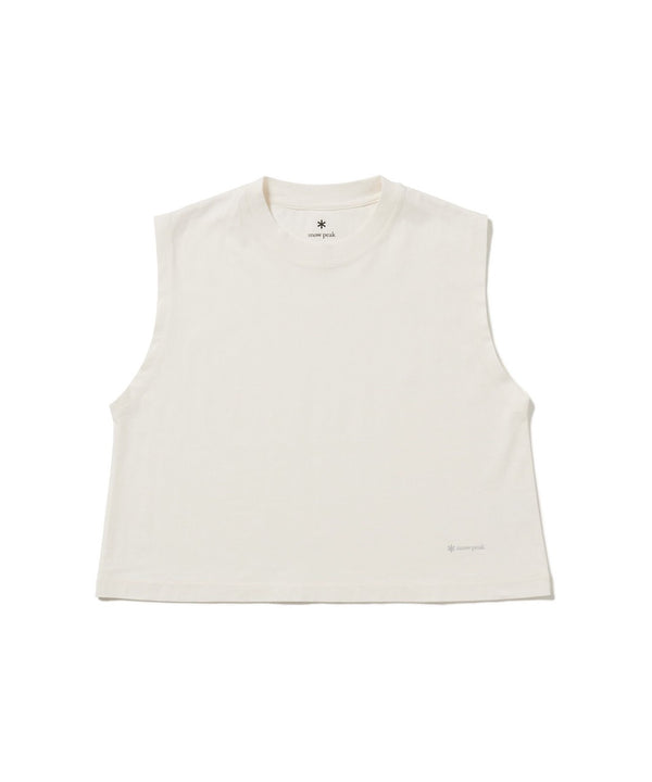 【SNOW PEAK|スノーピーク】W'S OG MERCERIZED SLEEVELESS T-SHIRT/ウィメンズOGマーセライズドスリーブレスTシャツ(OFF WHITE , BLUE , BLACK)