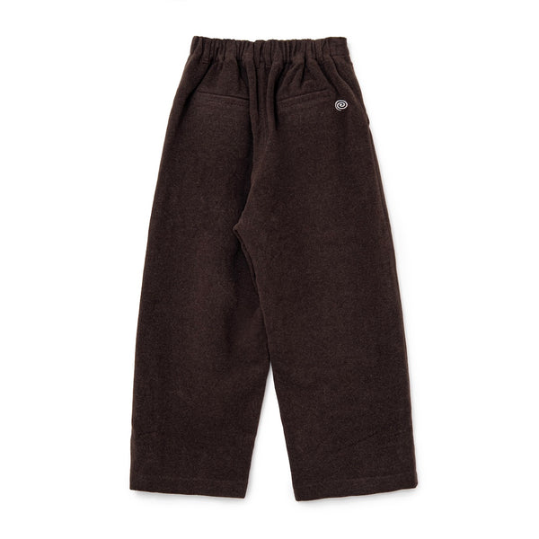 【SOL soonerorlater|ソル スーナーオアレイター】WOOL-BLEND EASY 2-TUCK PANTS/ウールブレンドイージー2タックパンツ(BROWN) 正規取扱店舗 公式オンライン通販 島根 松江 26FW イージーパンツ