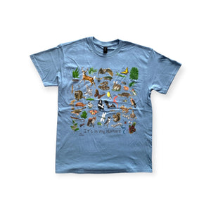 【ATLAS SCREEN PRINTING|アトラススクリーンプリンティング】IT'S IN MY NATURE TEE/イッツインマイネイチャーティー(BLUE) - STREAM【ATLAS SCREEN PRINTING|アトラススクリーンプリンティング】IT'S IN MY NATURE TEE/イッツインマイネイチャーティー(BLUE)STREAMS