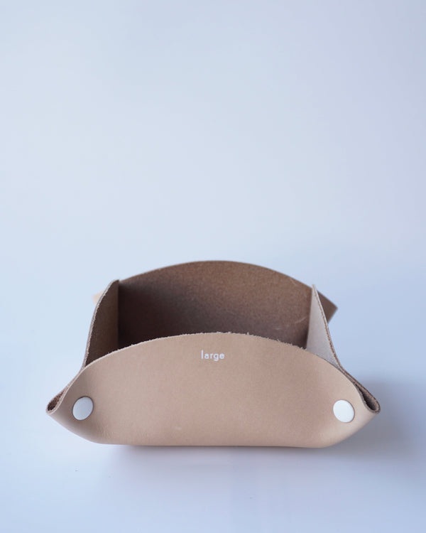 LEATHER TRAY -L- (NATURAL)