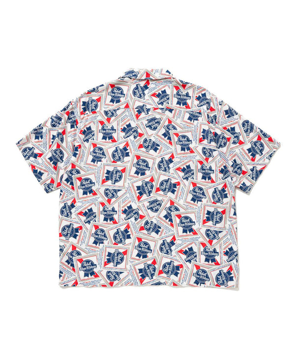 【BEDWIN |ベドウィン】Pabst Ex. S/S OPEN COLLAR SHIRT "COLIN" (MIX) - STREAM【BEDWIN |ベドウィン】Pabst Ex. S/S OPEN COLLAR SHIRT "COLIN" (MIX)STREAML