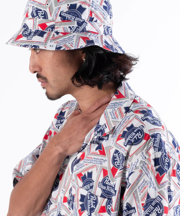 【BEDWIN |ベドウィン】Pabst Ex. S/S OPEN COLLAR SHIRT "COLIN" (MIX) - STREAM【BEDWIN |ベドウィン】Pabst Ex. S/S OPEN COLLAR SHIRT "COLIN" (MIX)STREAML