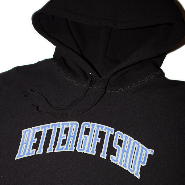 【BETTER | ベター】COLLEGIATE HOODED SWEATSHIRT/カレッジエイト フーデットスウェットシャツ(BLACK) - STREAM【BETTER | ベター】COLLEGIATE HOODED SWEATSHIRT/カレッジエイト フーデットスウェットシャツ(BLACK)STREAMM